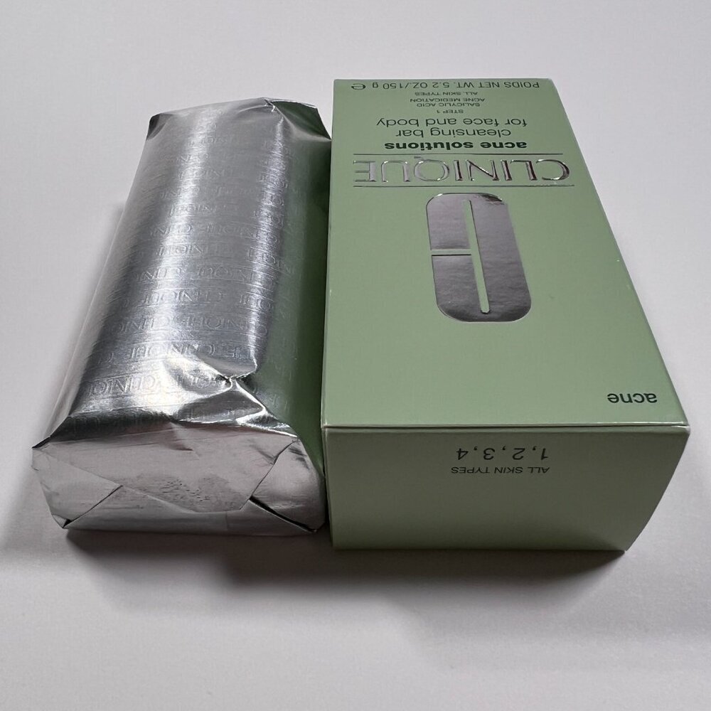 Clinique Acne Solutions Cleansing Bar Soap For Face and Body Full Size 5.2 oz - Picture 5 of 5